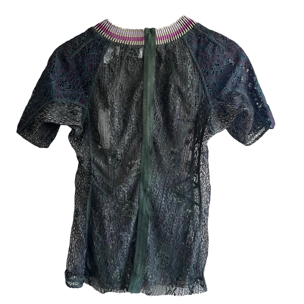Byron Lars Beauty Mark Floral Lace Embroidered Blouse - Size 2 - Picture 5 of 14